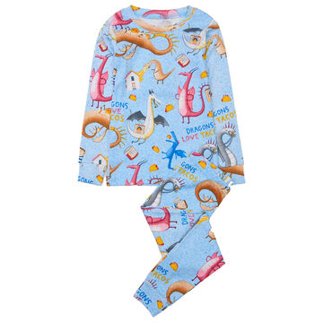 Books to Bed Dragons Love Tacos 2 - The Sequel Pajamas & Book Set