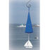 North Country Wind Bells Sea Breeze Bell w/ White Sailboat Windcatcher