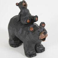 Slifka Sales Co Bear Cub Piggy Back Figurine