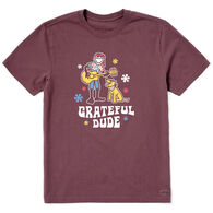 Life is Good Men's Jake and Rocket Grateful Dude Crusher-Lite Short-Sleeve Sleep T-Shirt