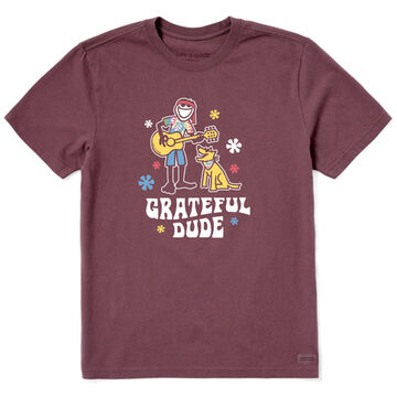 Life is Good Mens Jake and Rocket Grateful Dude Crusher-Lite Short-Sleeve Sleep T-Shirt