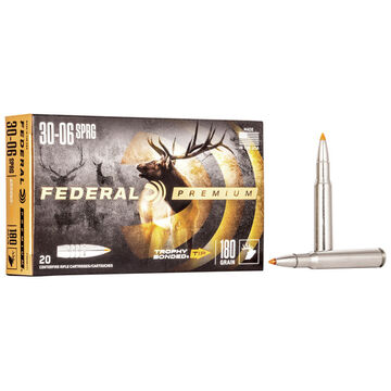 Federal Premium 30-06 Springfield 180 Grain Trophy Bonded Tip Rifle Ammo (20)