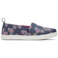 TOMS Youth Embroidered Floral Alpargata Shoe
