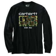 Carhartt Men's Relaxed Fit Midweight Camo Flag Graphic Long-Sleeve T-Shirt