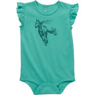 Carhartt Infant Girl's Galloping Horse Short-Sleeve Bodysuit