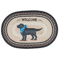 Capitol Earth Black Lab Oval Patch Rug