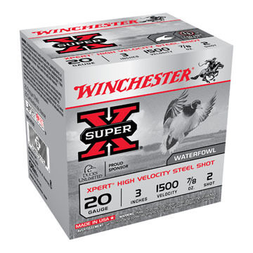 Winchester Super-X Xpert Hi-Velocity Steel 20 GA 3 7/8 oz. #2 Shotshell Ammo (25)