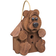 Brookside Woodworks Amish Handcrafted Bear Birdhouse