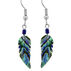Natures 1 Womens Feather Dangle Earring