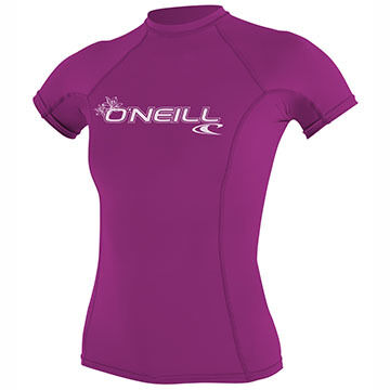 ONeill Womens Basic Skins Crew Short-Sleeve Rashguard