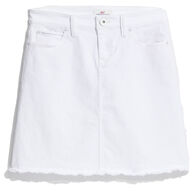Vineyard Vines Women's Raw Hem White Jean Skirt