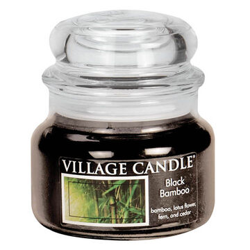 Village Candle Small Glass Jar Candle - Black Bamboo