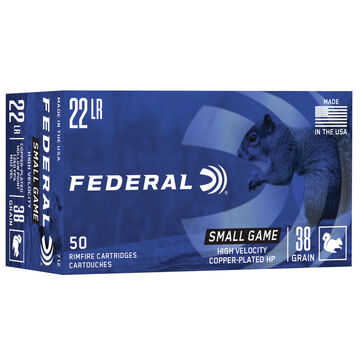 Federal Small Game 22 LR 38 Grain JHP Ammo (50)