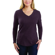 Carhartt Women's Relaxed Fit Mid-Weight V-Neck Long-Sleeve Shirt