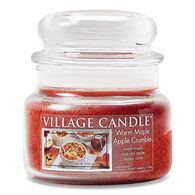 Village Candle Small Glass Jar Candle - Warm Maple Apple Crumble