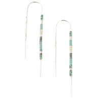 Scout Curated Wears Women's Chromacolor Miyuki Thread Earring - Turquoise Multi/Silver