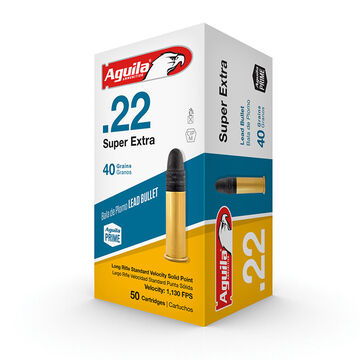 Aguila Super Extra 22 LR 40 Grain Lead Solid Point Ammo (50)