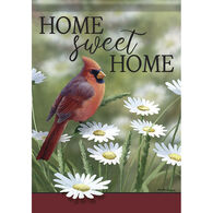Carson Home Accents Cardinal & Daisies Dura Soft Garden Flag
