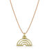 Lucky Feather Womens Show All Your Colors Gold Rainbow Necklace