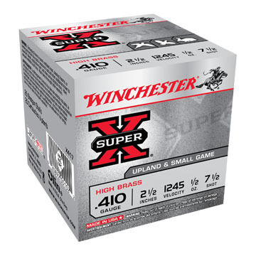 Winchester Super-X High Brass 410 GA 2-1/2 1/2 oz. #7-1/2 Shotshell Ammo (25)