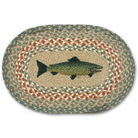 Capitol Earth Braided Oval Fish Swatch Rug