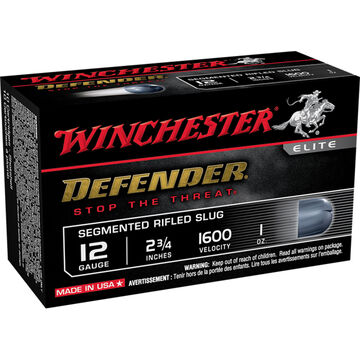 Winchester PDX1 Defender 12 GA 2.75 1 oz. Segmented Rifled Slug Ammo (10)