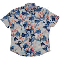 Burnside Men's Printed Perforated Woven Poly Short-Sleeve Shirt - Special Purchase