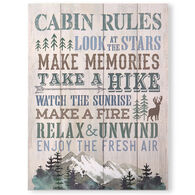Giftcraft Cabin Rules Wall Plaque