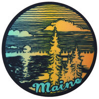Blue 84 Yogurt Pines/Lake Scene Maine Sticker