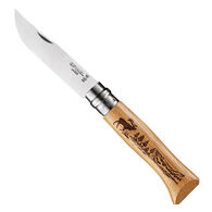 Opinel No.8 Engraved Handle Animalia Moose Stainless Steel Folding Knife