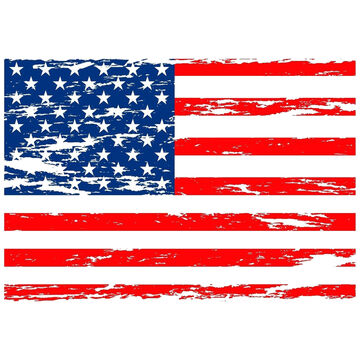 Sticker Cabana Distressed American Flag Sticker