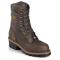 Chippewa Men's USA-Made 9" Steel Toe Super Logger Waterproof 400g Insulated Safety Work Boot