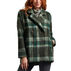 Tribal Womens Brushed Plaid Double-Breasted Jacket