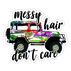 Sticker Cabana Messy Hair Dont Care Jeep Sticker