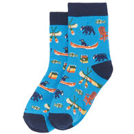 Hatley Youth Little Blue House Blue On The Lake Crew Sock