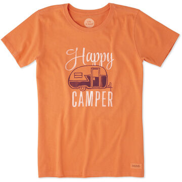 Life is Good Womens Happy Camper Crusher Short-Sleeve T-Shirt