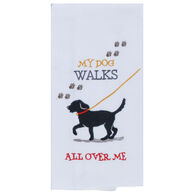 Kay Dee Designs Pet Lovers Only Walk Dog Embroidered Dual Purpose Terry Towel