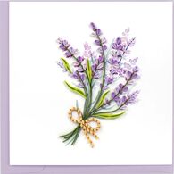 Quilling Card Lavender Bunch Greeting Card