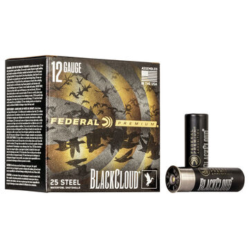 Federal Premium Black Cloud FS Steel 12 GA 3 1-1/4 oz. #4 Shotshell Ammo (25)
