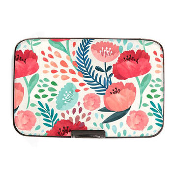 Fig Design Womens Monarque Painted Poppies RFID Armored Wallet