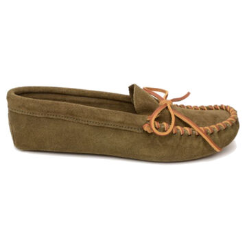 Minnetonka Mens Leather Laced Softsole Moccasin