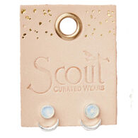 Scout Curated Wears Women's Stone Moon Phase Ear Jacket - Opalite/Silver