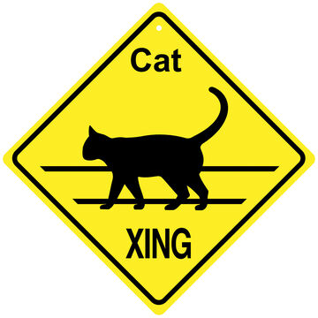 KC Creations Cat XING Sign