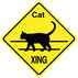KC Creations Cat XING Sign