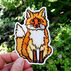 Sarah Angst Art Sitting Fox Sticker