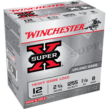 Winchester Super X Heavy Game Load 12 GA 2.75 1-1/8 oz. #8 Shotshell Ammo (25)