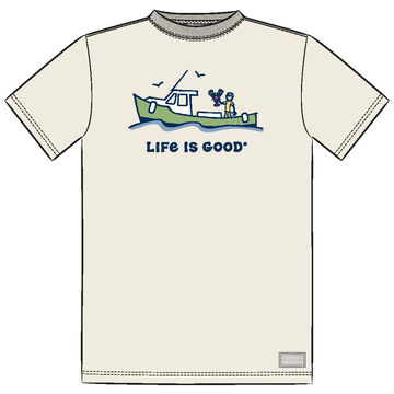 Life is Good Mens Jake Lobster Boat Crusher Short-Sleeve T-Shirt