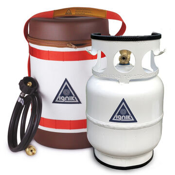 Ignik Refillable Propane Gas Growler Deluxe Kit w/ Adapter Hose & Carry Case