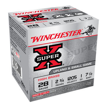 Winchester Super-X High Brass 28 GA 2-3/4 1 oz. #7-1/2 Shotshell Ammo (25)