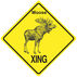 KC Creations Moose XING Sign